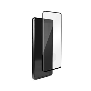 PURO Premium Full Edge edzett üveg tok barátságos - edzett képernyővédő üveg Samsung Galaxy S21 Ultra (fekete keret)