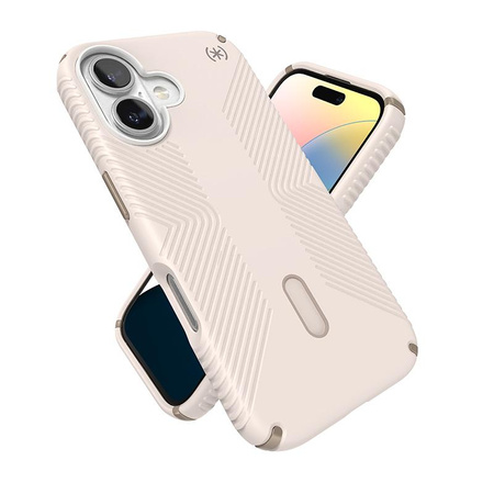 Speck Presidio2 Grip ClickLock & MagSafe - iPhone 16 Case (Bleached Bone / Heirloom Gold / Hazel Brown)