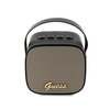 Guess Mini Bluetooth-Lautsprecher 4G Leder Skript Logo mit Riemen - Bluetooth-Lautsprecher V5.3 (Schwarz)