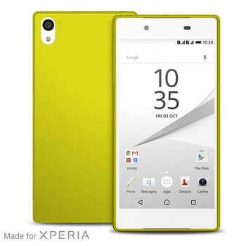 PURO Ultra Slim "0.3" Cover MFX - sada pouzdra + fólie na displej pro Sony Xperia Z5 (limetkově zelená)