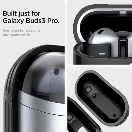 Spigen Rugged Armor - Etui pour Samsung Galaxy Buds 3 / 3 Pro (Noir mat)