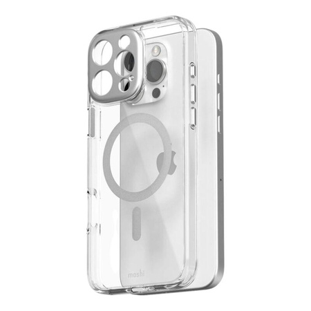 Moshi iGlaze MagSafe - iPhone 16 Pro Case (Luna Silver)