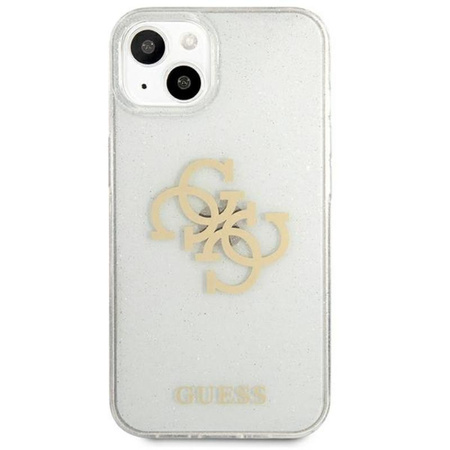 Coque Guess Glitter 4G Big Logo - iPhone 13 Case (Transparent)