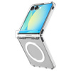Spigen Ultra Hybrid Pro Mag MagSafe - Etui pour Samsung Galaxy Z Flip 7 (Clair/Blanc)