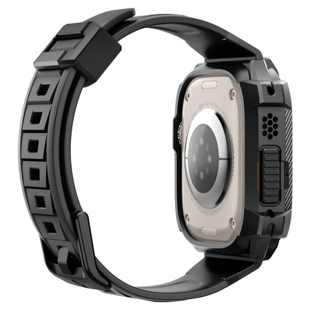 Spigen Rugged Armor Pro - Řemínek s pouzdrem pro Apple Watch Ultra 49 mm (Černá)