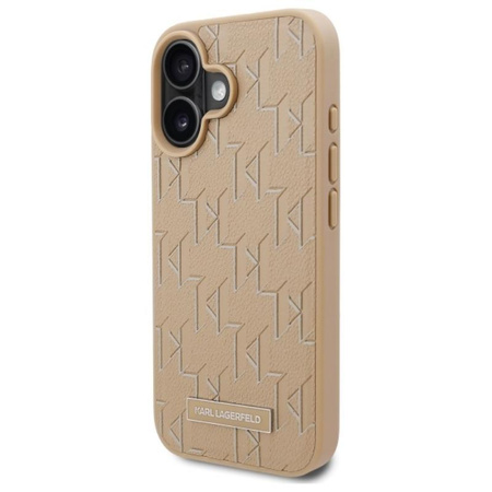 Karl Lagerfeld Hot Stamp MagSafe - étui pour iPhone 16 (beige)