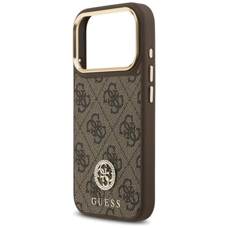 Guess 4G Strass Logo MagSafe - Case iPhone 17 Pro (Brown)