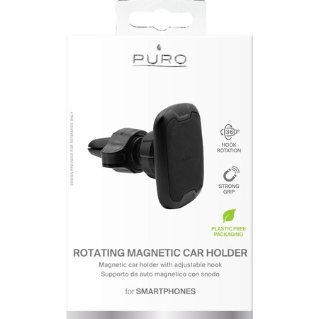 PURO Rotate Magnet Car Air Vent Holder - Magnetyczny uchwyt samochodowy (czarny)