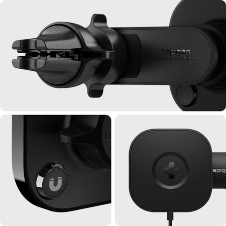 Spigen OneTap Pro Wireless Magnetic Car Charger Air Vent – Uchwyt samochodowy MagSafe (MagFit)
