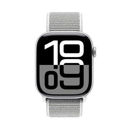 Crong Nylon - Sportarmband für Apple Watch 38/40/41/42 mm (Silber Grau)