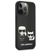 Karl Lagerfeld PU-Leder mit Karl & Choupette Prägung - iPhone 13 Pro Tasche (schwarz)