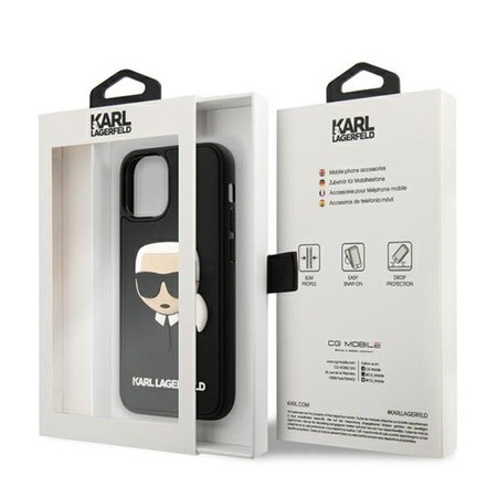 Karl Lagerfeld 3D Rubber Karl`s Head - pouzdro pro iPhone 12 mini (černé)