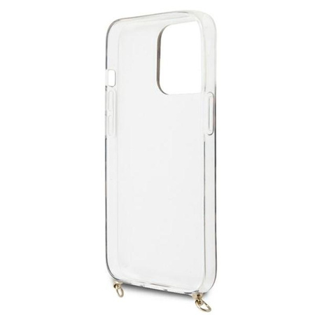 Guess Leopard Gold Stripe Crossbody - Etui iPhone 13 Pro Max