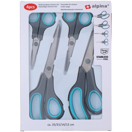Alpina - Set de ciseaux ergonomiques 4 pcs.
