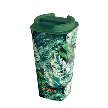 Quokka Vaso Cafe Doble Pared - Tasse en plastique à double paroi 450 ml (Jungle)