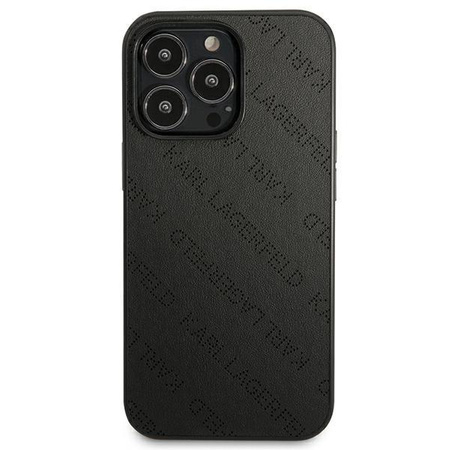 Karl Lagerfeld Perforiertes Allover - iPhone 13 Pro Max Tasche (schwarz)