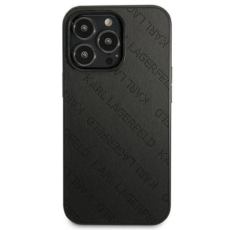 Karl Lagerfeld Perforated Allover - Cover for iPhone 13 Pro (Black)