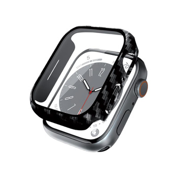 Crong Hybrid Watch Case - Gehäuse mit Glas für Apple Watch 45mm (Carbon)