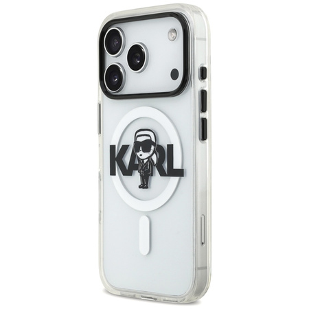 Karl Lagerfeld IML Karl Sketch Logo MagSafe - Pouzdro iPhone 17 Pro (průhledné)