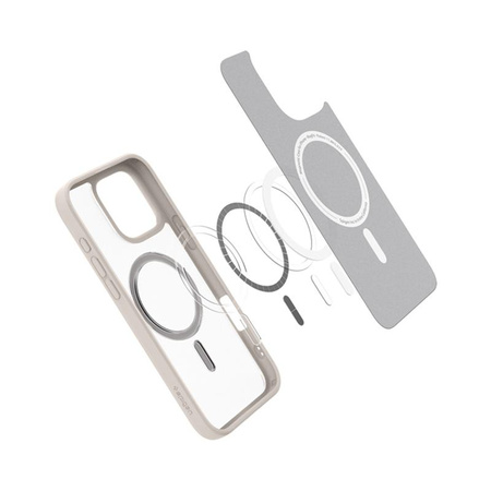 Spigen Ultra Hybrid MagSafe - tok iPhone 16 Pro készülékhez (Frost Natural Titanium)