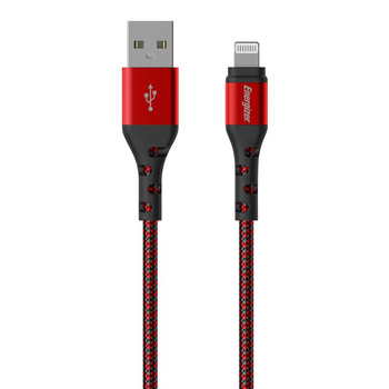 Energizer Ultimate - USB-A zu Lightning Anschlusskabel MFi zertifiziert 2m (Rot)