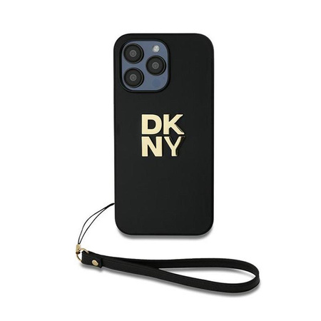 DKNY Wrist Strap Stock Logo - pouzdro pro iPhone 14 Pro Max (černé)