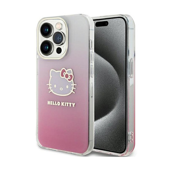 Hello Kitty IML gradiens Electrop Kitty Head - iPhone 15 Pro Max tok (rózsaszín)