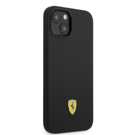 Ferrari Silicone Metal Logo MagSafe - iPhone 14 Case (black)