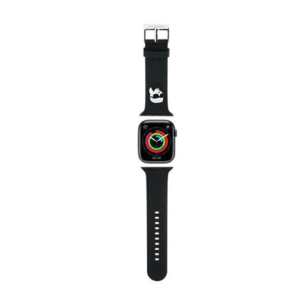 Karl Lagerfeld 3D Rubber Karl Head NFT - Bracelet pour Apple Watch 38/40/41 mm (noir)