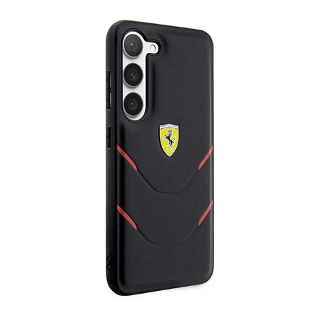 Ferrari Hot Stamp Lines - Hülle für Samsung Galaxy S23+ (schwarz)