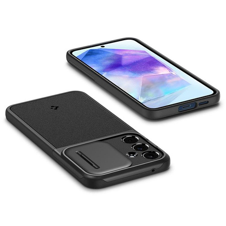 Spigen Optik Armor - Gehäuse für Samsung Galaxy A55 5G (Schwarz)