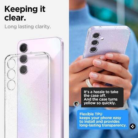 Spigen Liquid Crystal Glitter - Gehäuse für Samsung Galaxy A55 5G (Transparent)