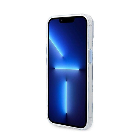 Guess Metal Outline Magsafe - Coque pour iPhone 14 Plus (transparent / bleu)