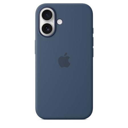 Apple szilikon tok - Szilikon tok MagSafe-rel iPhone 16 készülékhez (farmer)