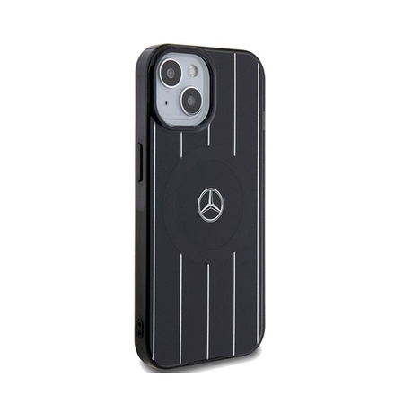 Mercedes Double Layer Crossed Lines MagSafe - iPhone 15 Tasche (schwarz)