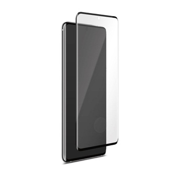 PURO Premium Full Edge Tempered Glass Case Friendly - Verre de protection d'écran trempé pour Samsung Galaxy S20+ (cadre noir)