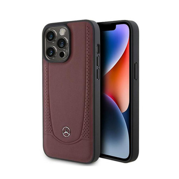 Mercedes Leather Urban Line - Étui pour iPhone 15 Pro Max (rouge)