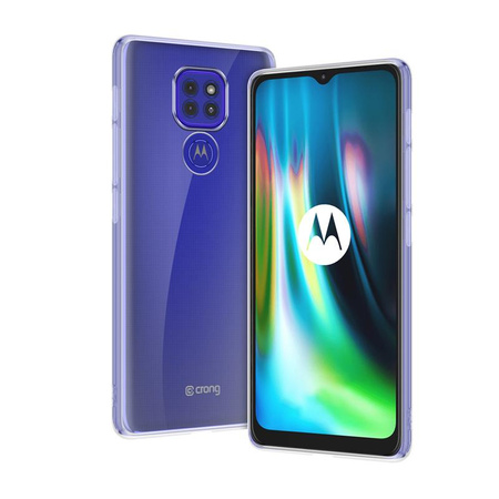 Crong Crystal Slim Cover - Etui Motorola Moto E7 Plus (Transparent)