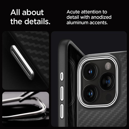 Spigen Enzo Aramid MagSafe - iPhone 15 Pro Max Case (Black)