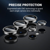 Crong Lens Ring - Tempered glass for the camera lens of the Samsung Galaxy S24 Ultra (black)
