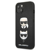 Karl Lagerfeld Saffiano Karl & Choupette Embossed Heads - pouzdro na iPhone 13 (černé)