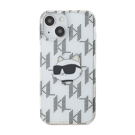 Karl Lagerfeld IML Choupette Head & Monogram - iPhone 15 / 14 / 13 Hülle (Transparent)