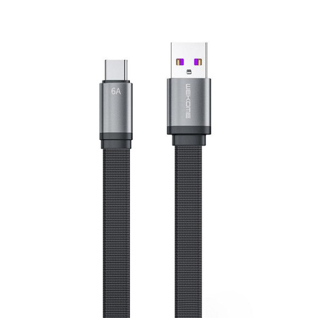 WEKOME WDC-156 King Kong 2nd gen - USB-A és USB-C 6A gyors töltő csatlakozókábel 1,3 m (fekete)