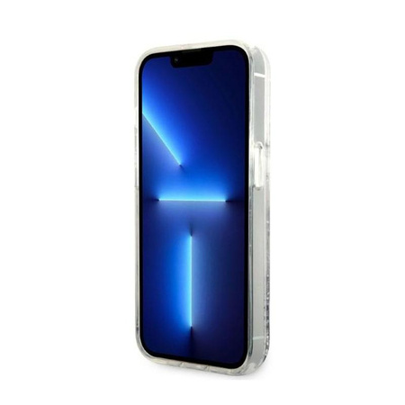 Karl Lagerfeld Liquid Glitter NFT Choupette Head - Hülle für iPhone 14 Pro Max (Silber)