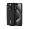 US Polo Assn Yoke Pattern - Coque pour iPhone 15 Pro (noir)