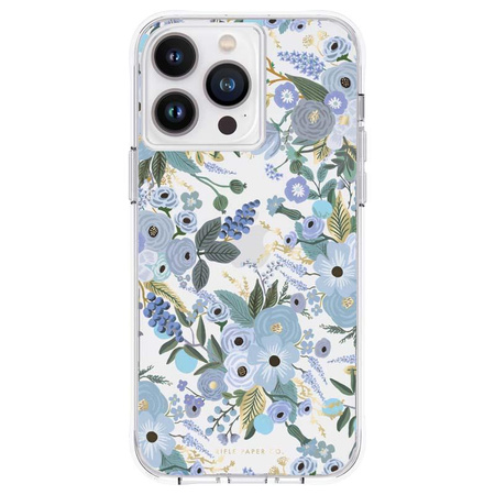 Rifle Paper Clear - iPhone 14 Pro Max Case (Garden Party Blue)