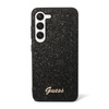 Guess Glitter Flakes Metall Logo Tasche - Samsung Galaxy S23 (schwarz)