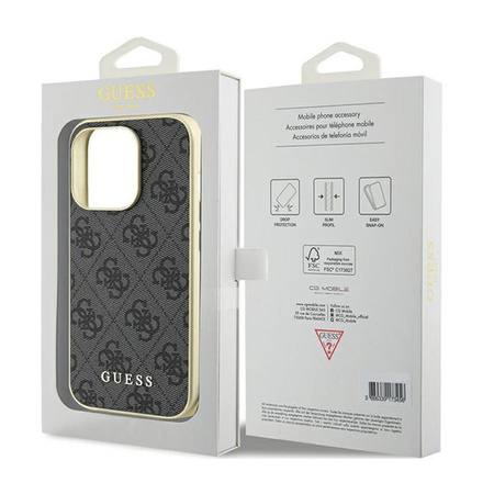 Guess 4G Charms Collection - iPhone 15 Pro tok (szürke)