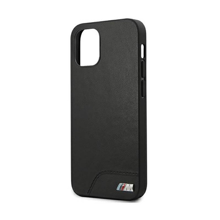 BMW Smooth PU Leather - Hülle für iPhone 12 mini (Schwarz)