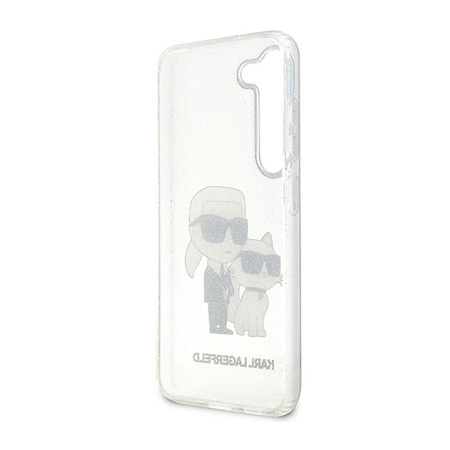 Karl Lagerfeld IML Glitter NFT Karl & Choupette - Etui Samsung Galaxy S23 (Transparent)